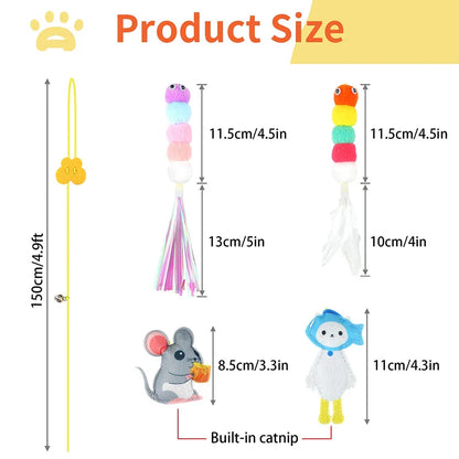 Cat Toys Swing Sticky Disc Elastic Hanging Door